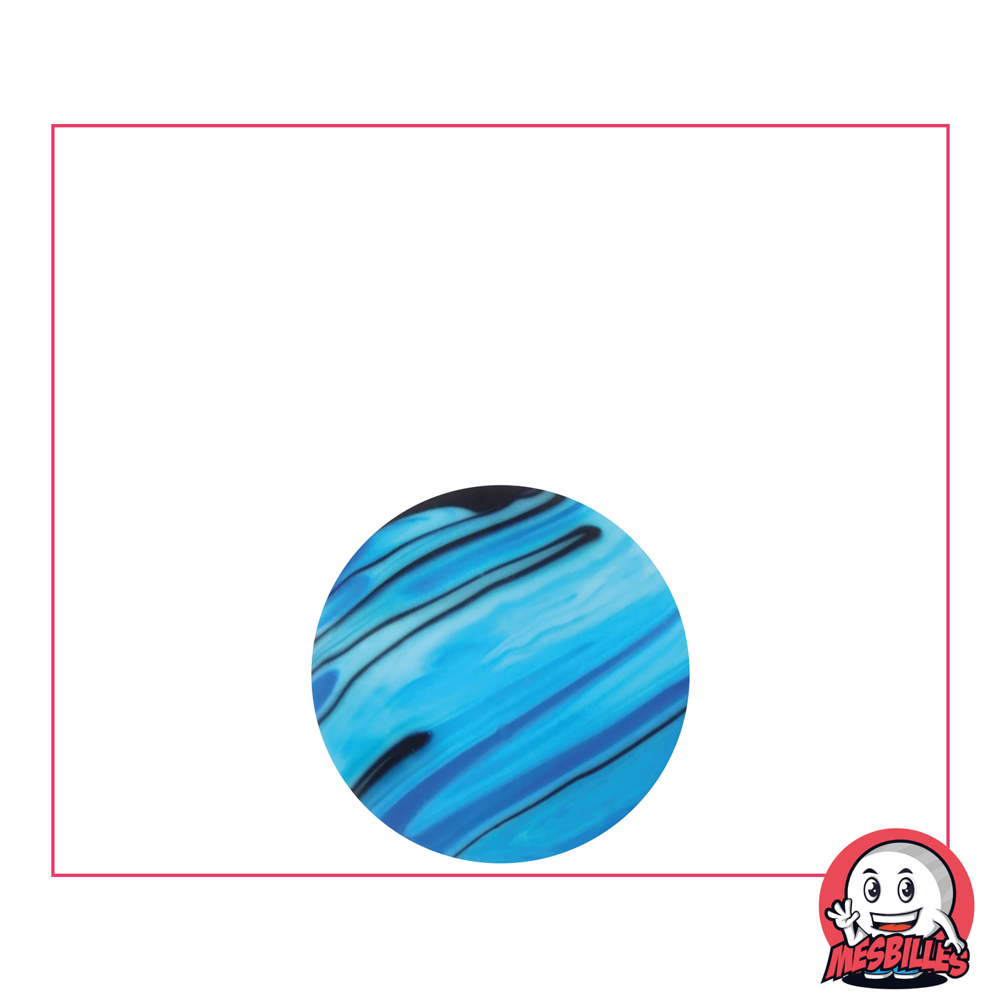 1 Murmel Kunst Sandsturm Blau 16 mm