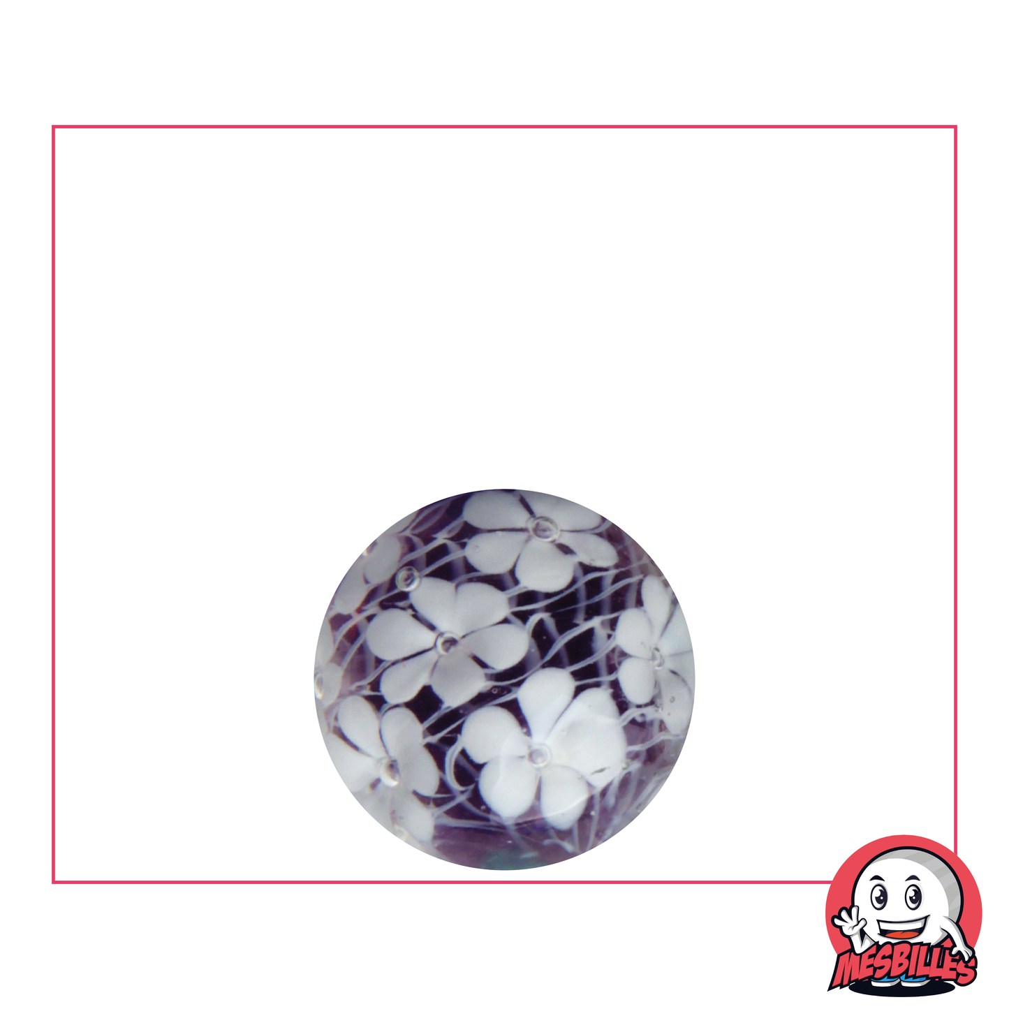 1 Bille Art Tapis Floral Violet 16 mm