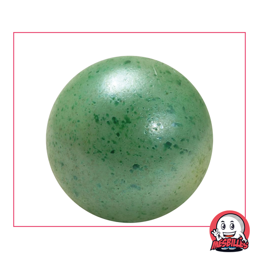 Bille Verte Wolfgang 42 mm, blanc brillant avec éclaboussures verte, bille Baleine, grande bille