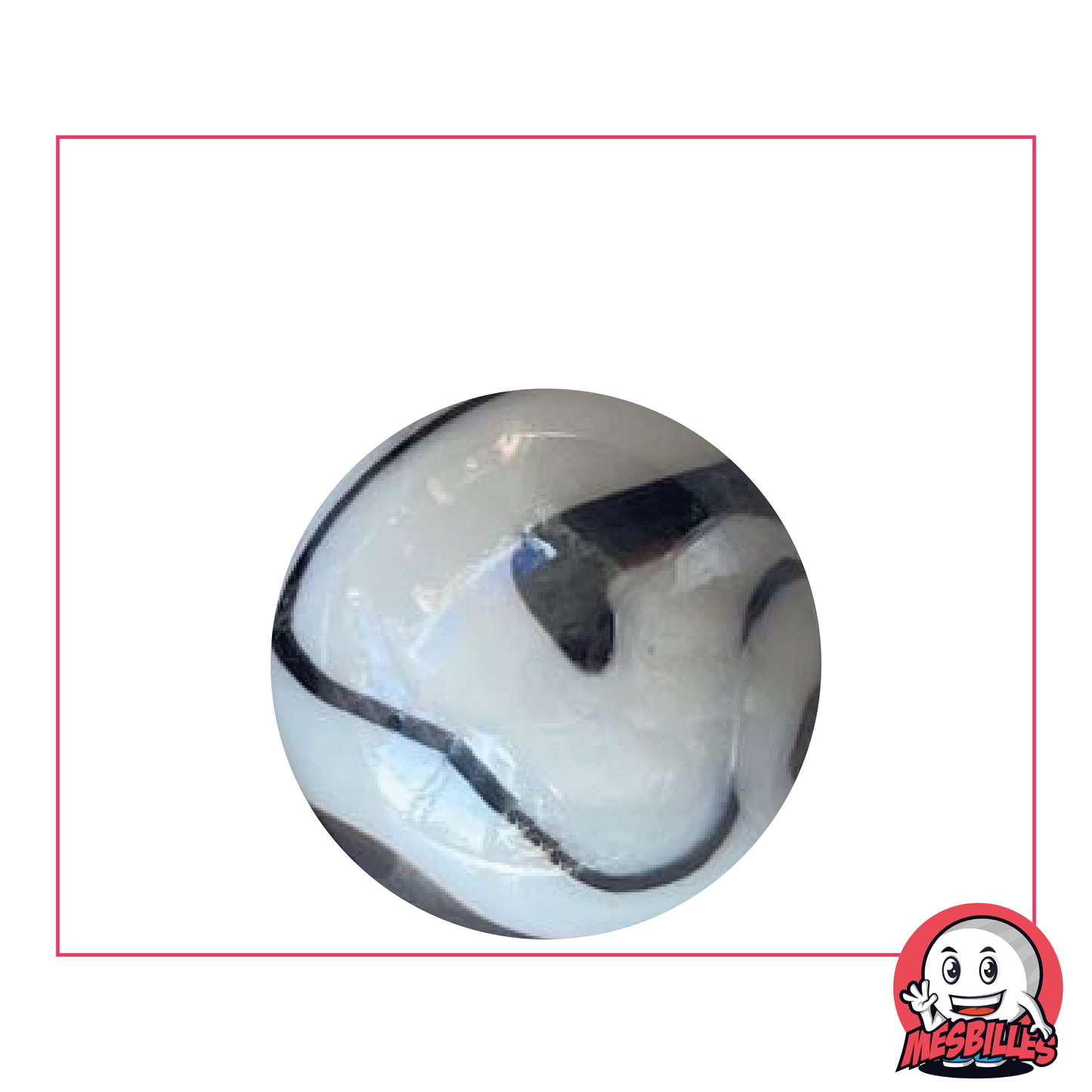 1 Murmeln Zebra Braun 25 mm