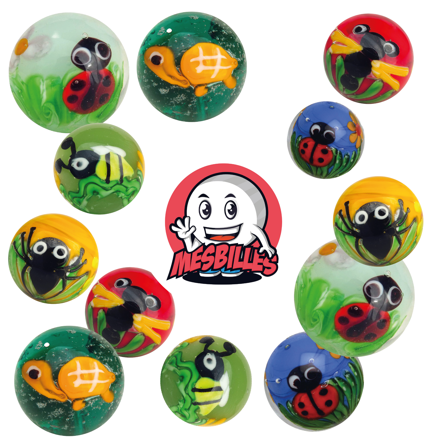 1 Bille Art Libellule 22 mm