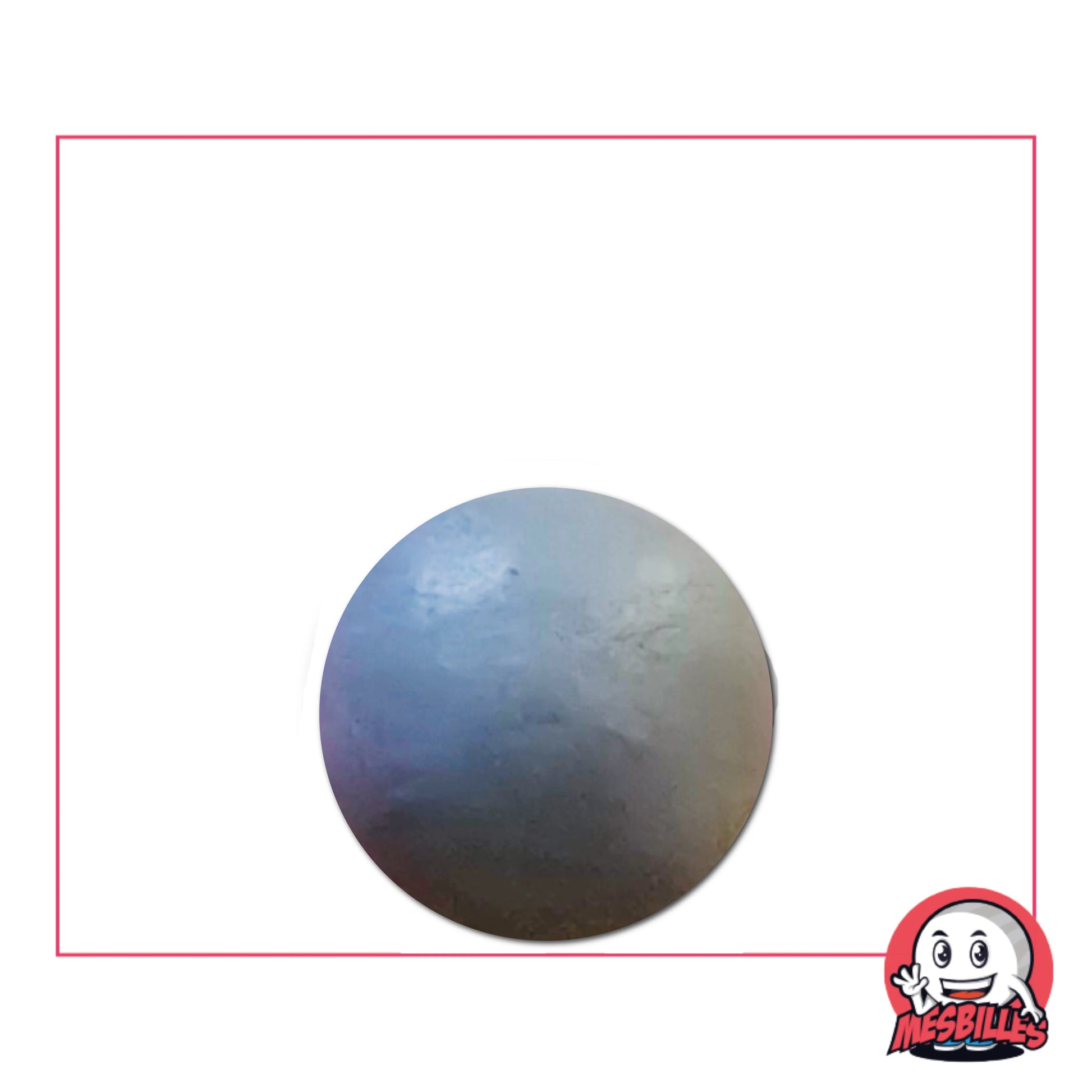 Bille en terre grise 16 mm sur fond blanc – photo produit MesBilles