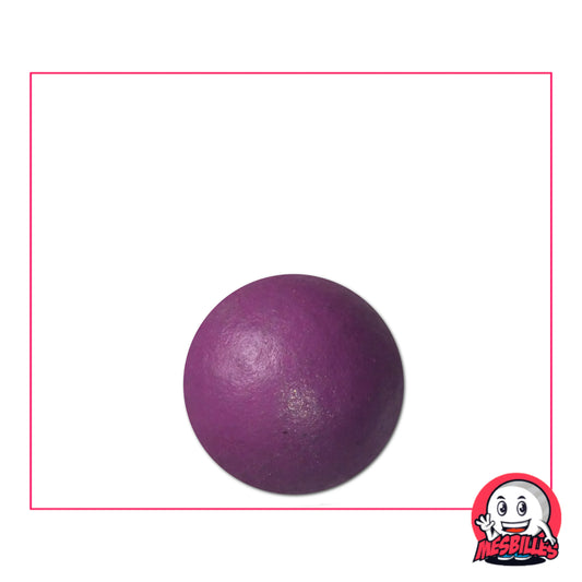 Bille en terre violet de 14 mm sur fond blanc avec logo MesBilles