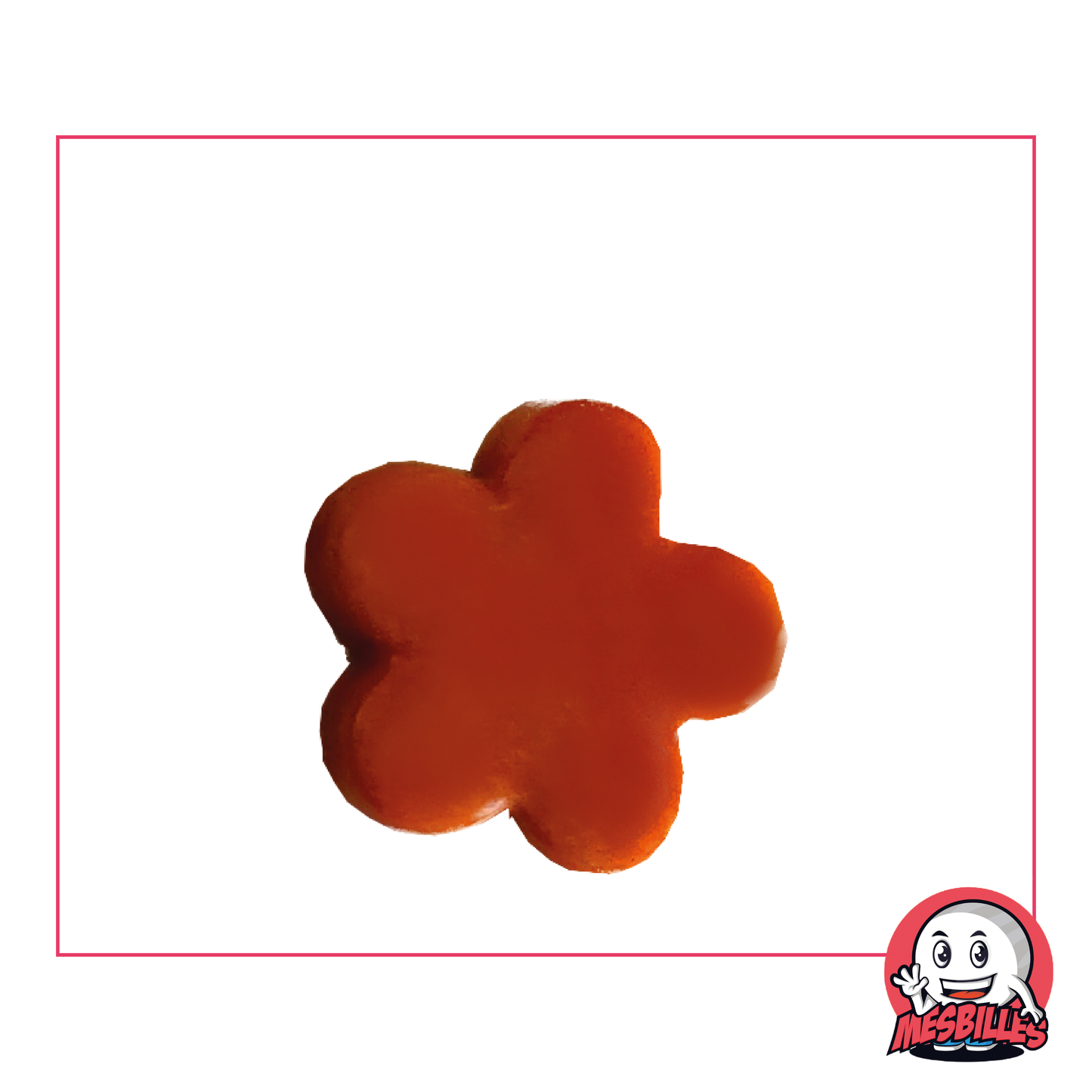 1 Murmeln Perle orange extra flach