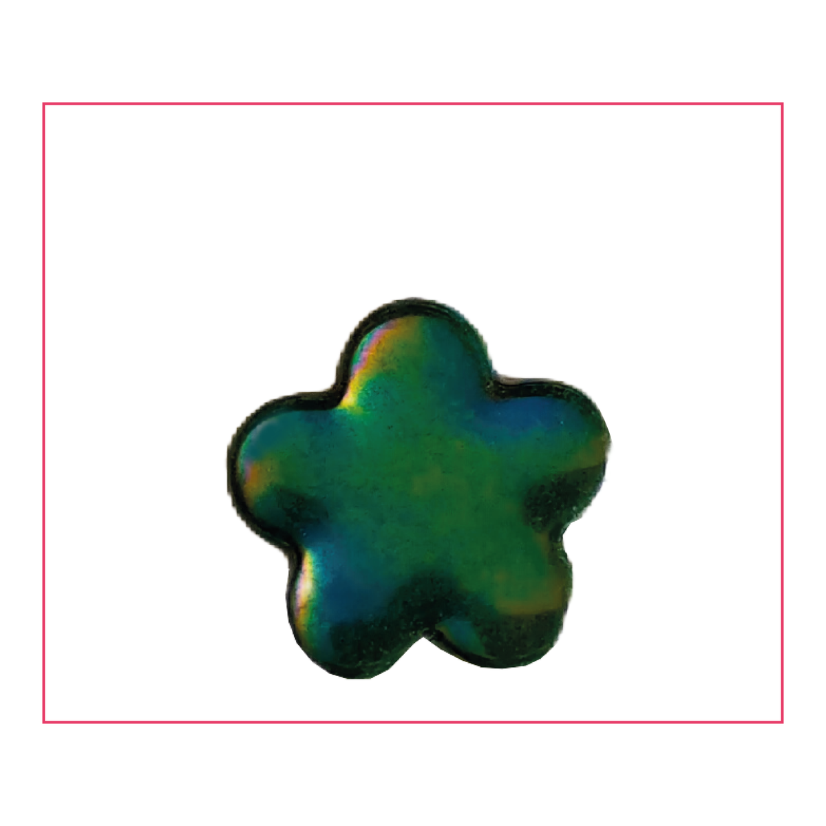 1 Bille Fleur Vert Glossy Extra Plate