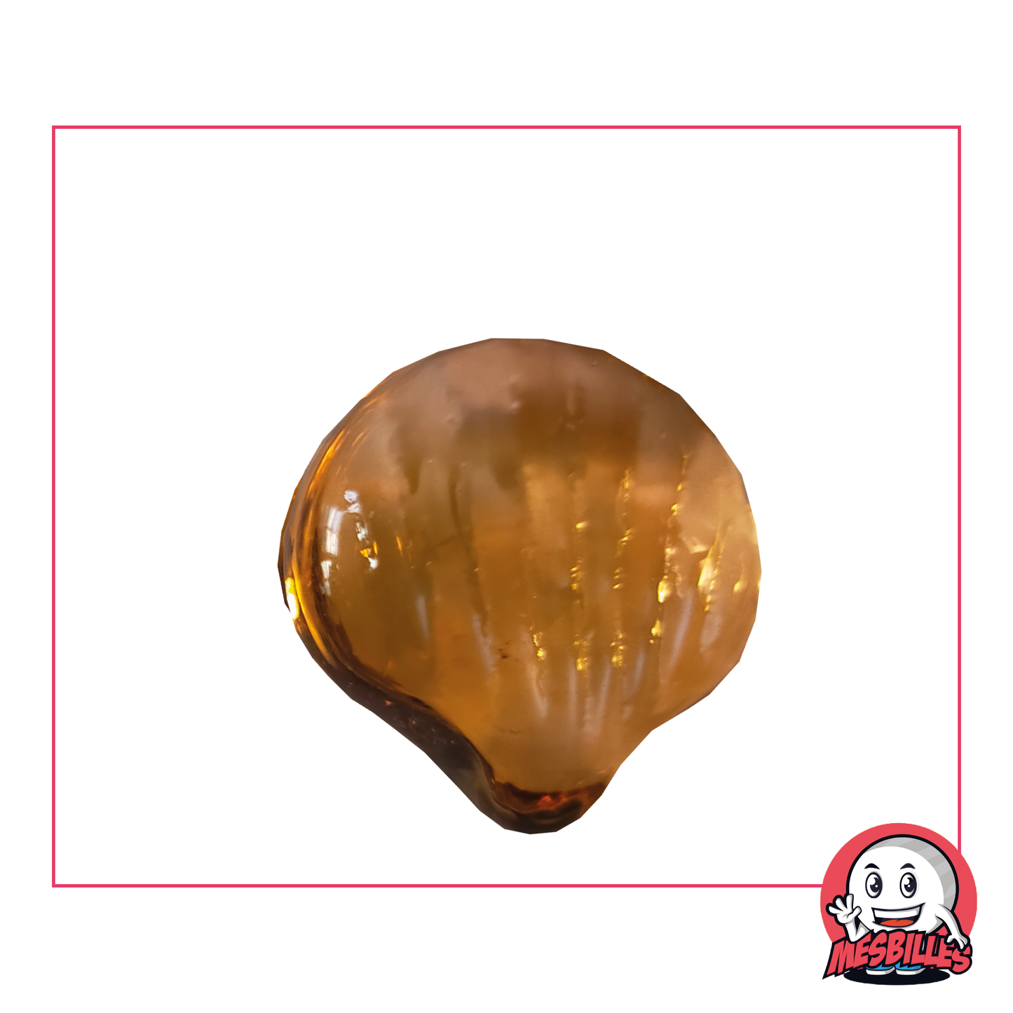 1 Murmeln Muschel Pfirsich