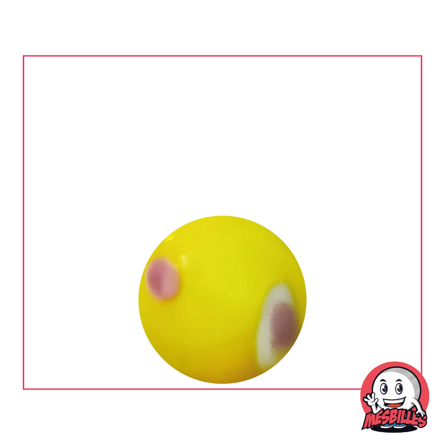 Kim'Play Galactika Jaune en verre opaque 16 mm - L'antithèse de la perfection par MesBilles