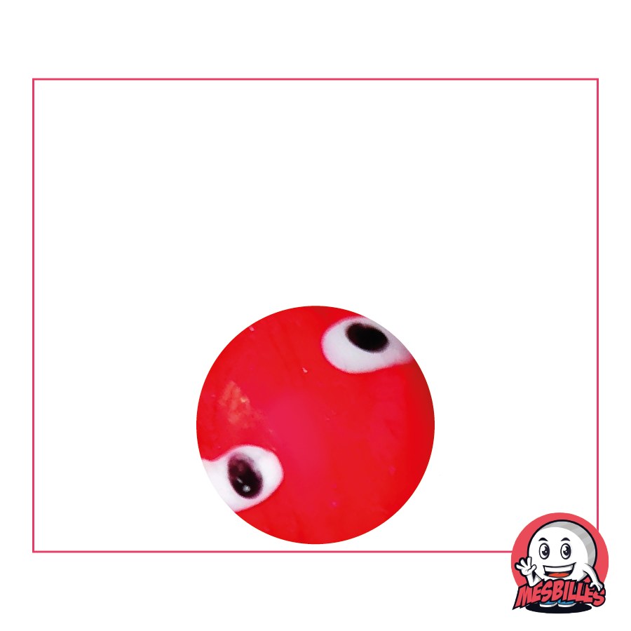 Kim'Play Murmeln, Galactika Rote Murmeln, aus undurchsichtigem Glas, 16 mm