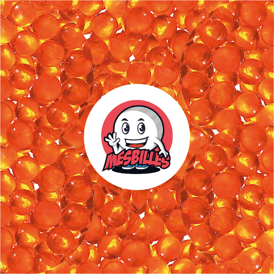 1 Murmeln Licht Orange 14 mm