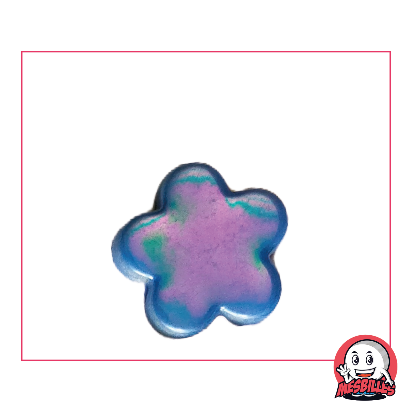 1 Murmeln Blume blau glänzend