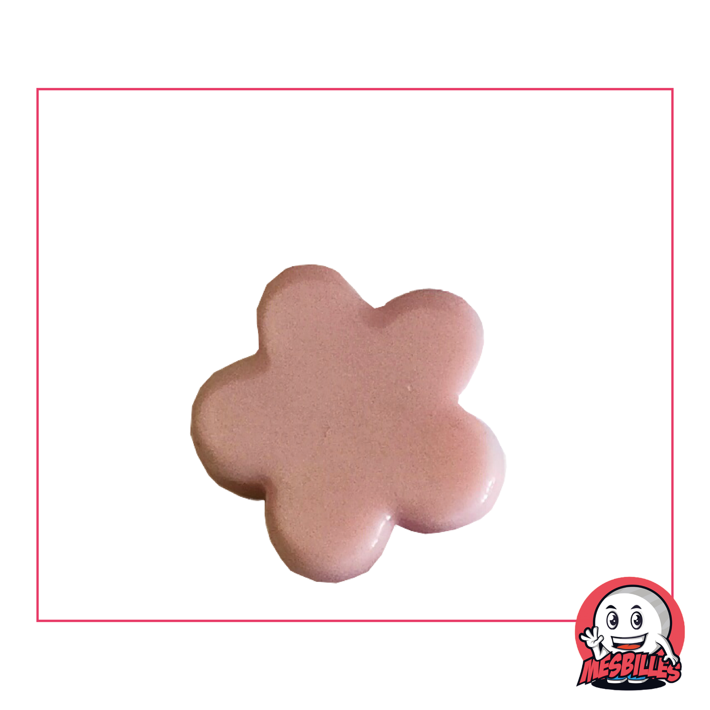 1 Murmeln Perle rosa extra flach