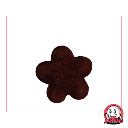 1 Murmeln Blume Perle Dunkelrot Extra Flach