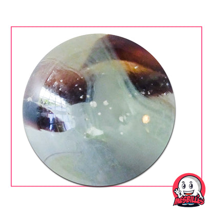 Bille Polaire 50 mm translucide aux reflets mystérieux, idéale pour collection, décoration ou jeu raffiné – MesBilles