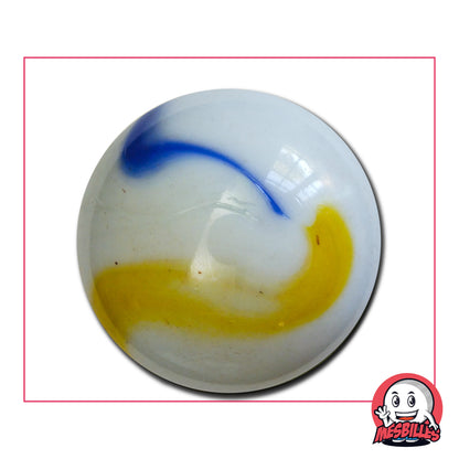 Bille en porcelaine de 42 mm, rare et élégante pour collection