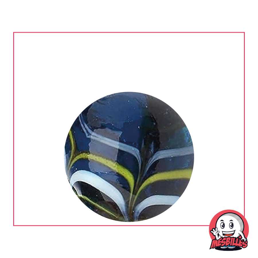 1 Murmeln Spider Blau 25 mm