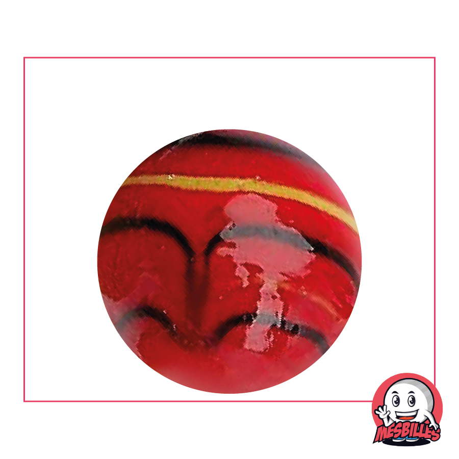 1 Murmeln Spider Rot 35 mm