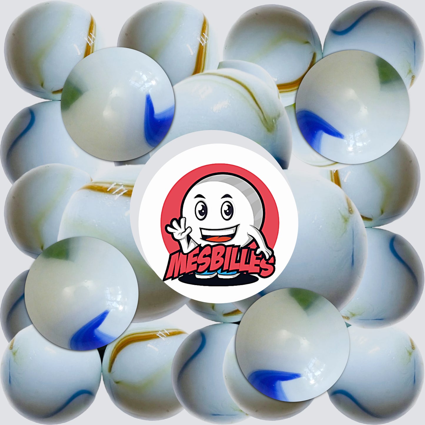 Gros plan d’une bille blanche 16 mm, élégante et raffinée